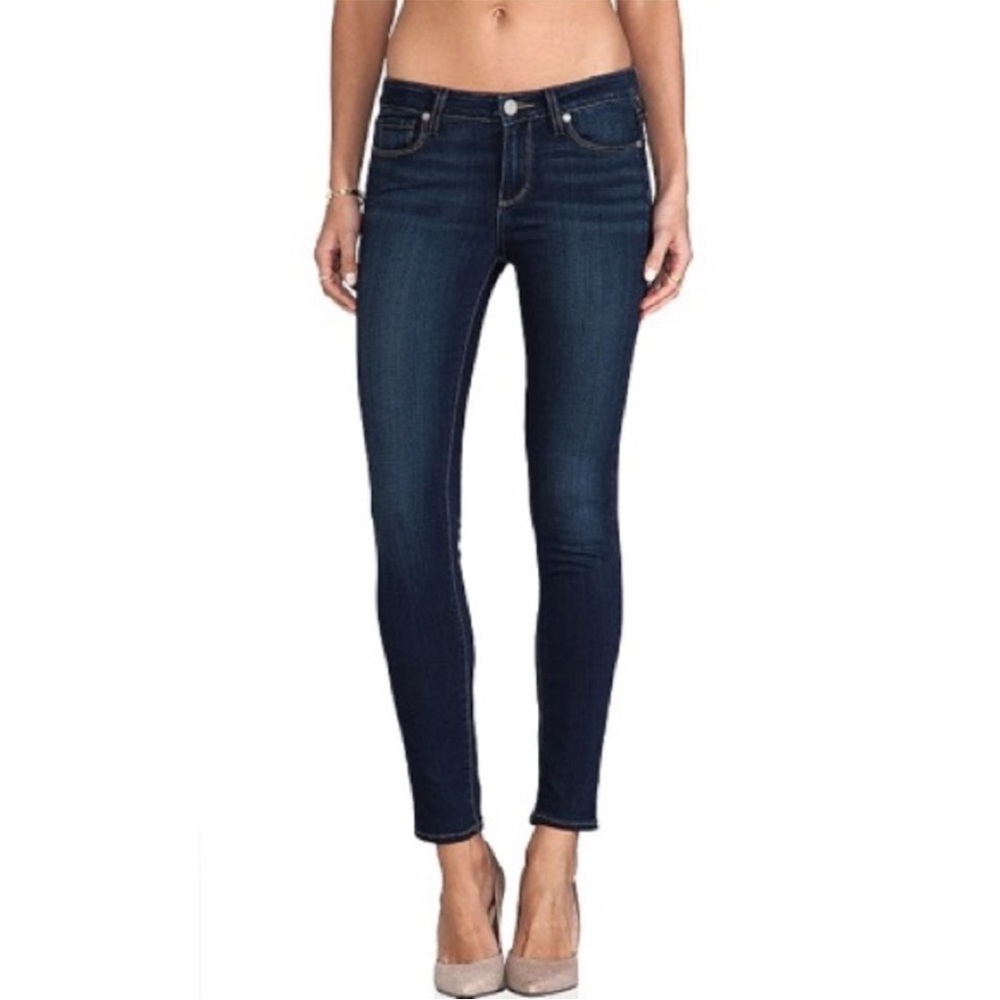 Paige Verdugo Ankle Skinny Stretch Jeans Fate Color Size 28